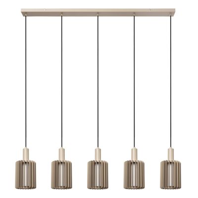 Lucide LAMBRES - Pendant light - 5xE27 - Taupe